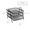 Mind Reader Network Collection Black Metal Mesh 3-Tier Paper Tray